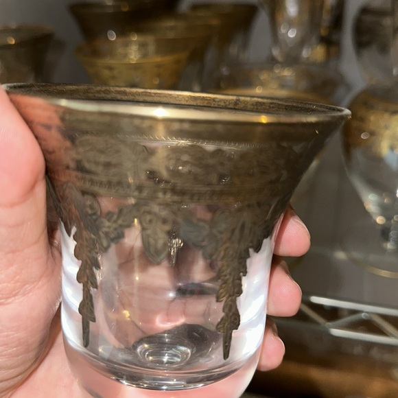 ARTE ITALICA "Vetro" Water Glasses-24k Gold Plated by Neiman Marcus (Set of 4) - Picture 3 of 4